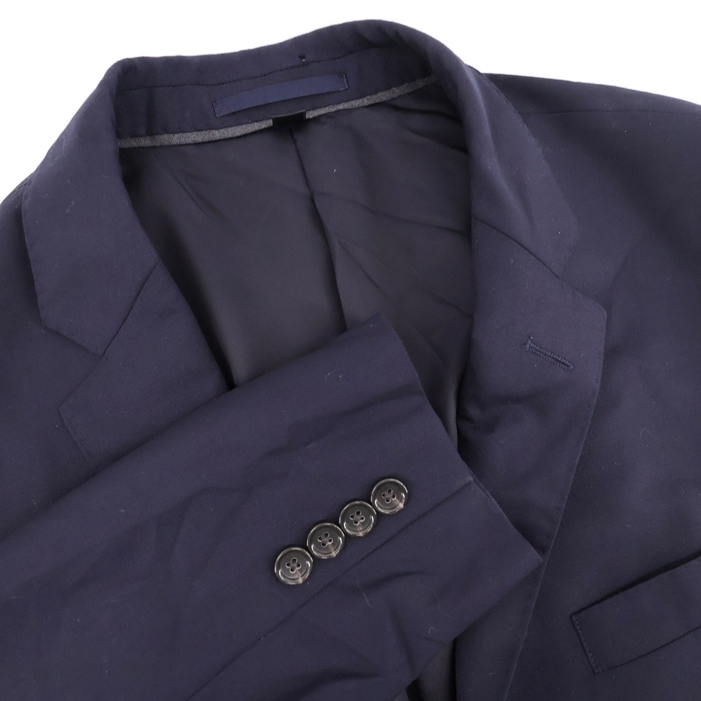 J. Crew Ludlow Loro Piana Wool Blazer Navy Blue Long Sleeve Mens 42R Flaw